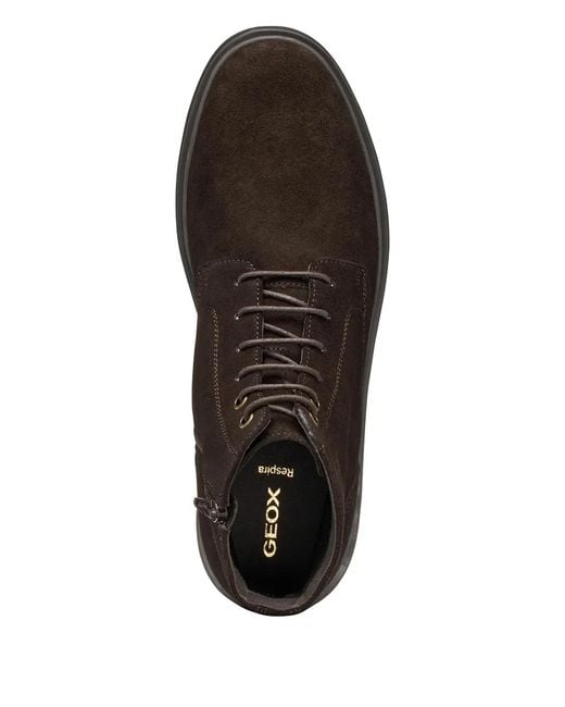 Geox Brown Lace-Up Suede Boots for men