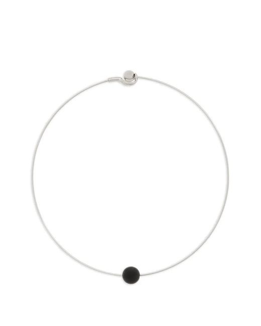 Lemaire White Onyx-Pendant Choker Necklace