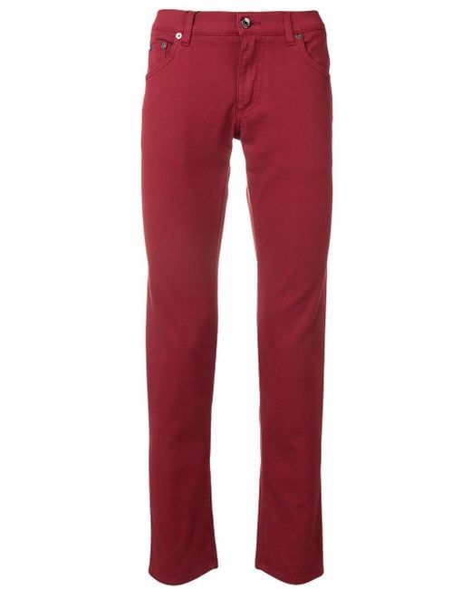 Dolce & Gabbana Red Slim-fit Jeans for men
