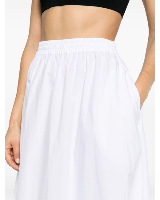 Matteau White Cotton Maxi Skirt