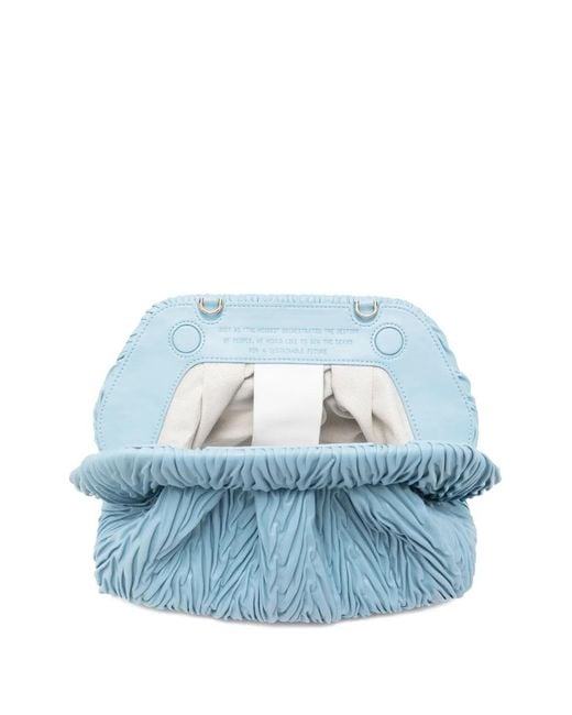 THEMOIRÈ Blue Medium Bios Pleated Clutch Bag