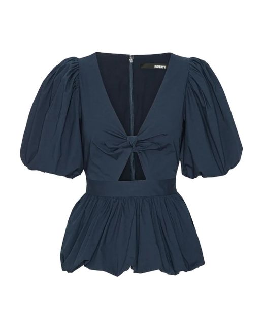 ROTATE BIRGER CHRISTENSEN パフスリーブ トップ Blue