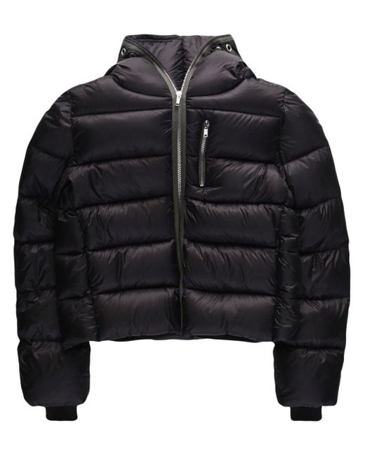 Rick Owens Gimp Hooded Puffer Jacket in Black for Men | Lyst
