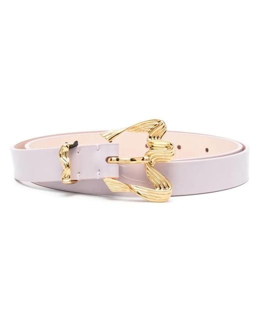 By Far Pink Sculpted-Buckle Belt