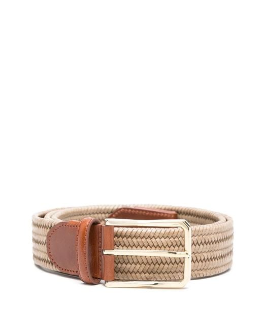 Canali Pink Woven Belt for men