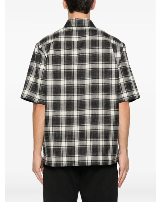 GALLERY DEPT. Black Playground Short-Sleeve Plaid Shirt for men