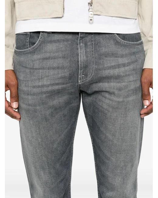 Eleventy Gray Faded-Effect Slim-Fit Jeans for men