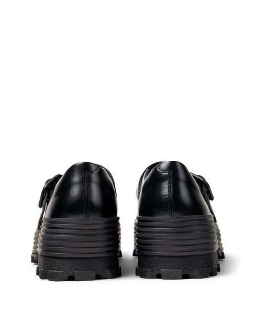 CAMPERLAB Black Traktori Leather Loafers