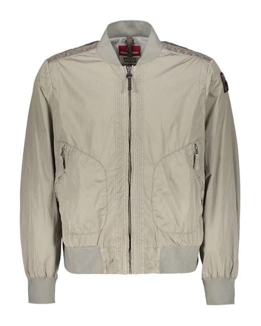 Parajumpers Gray Zip High-Collar Bomber for men