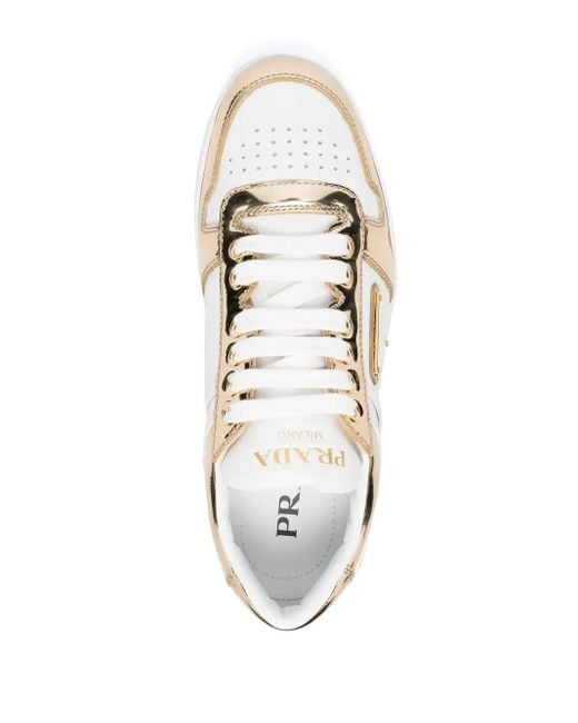 Prada White Downtown Sneakers