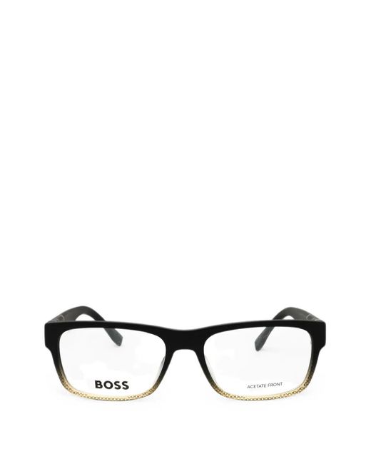 Boss Black Rectangle-Frame Glasses for men