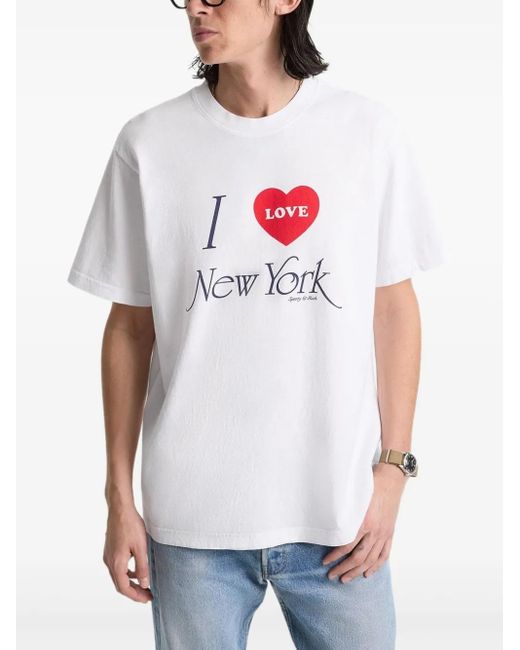 Sporty & Rich White I Love Ny T-Shirt