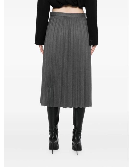 JNBY Gray Pleated Midi Skirt