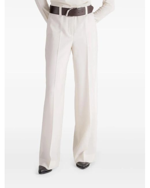 Incotex White Wool Trousers