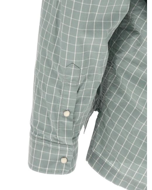 Maison Mihara Yasuhiro Gray Checked Shirt for men