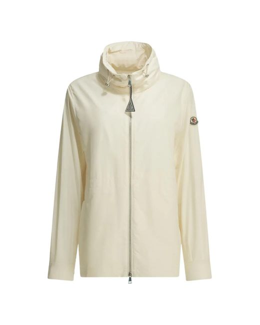 Moncler White Enette Drawstring Coat