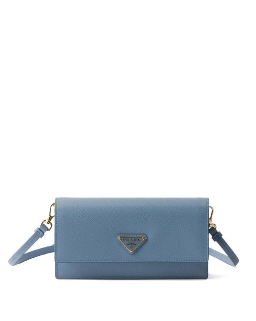 Prada Blue Enamel Triangle Logo Mini-Bag