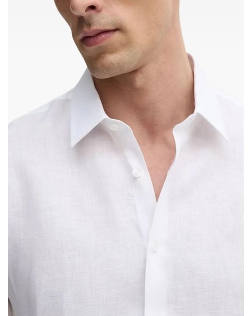 Karl Lagerfeld White Long-Sleeve Cotton Shirt for men
