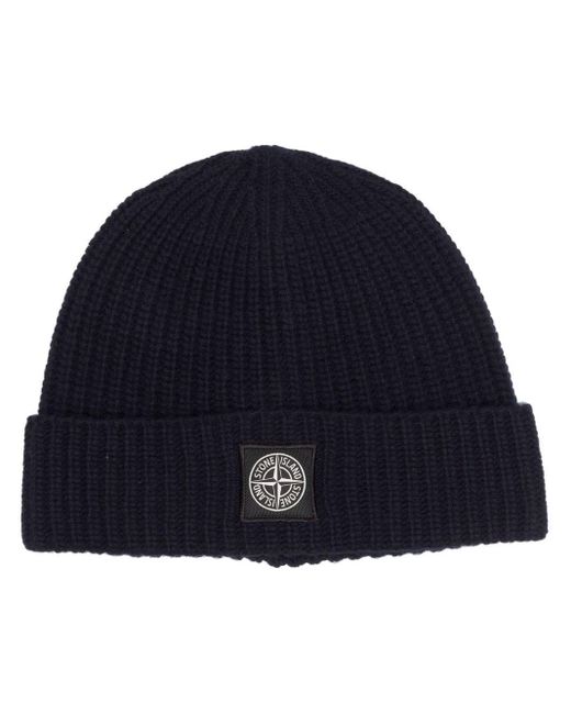 Stone Island Logo-patch Ribbed Beanie 