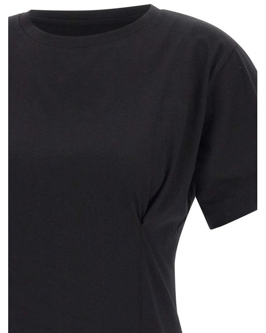 Kaos Black Icona Darts-Detail Crew-Neck T-Shirt