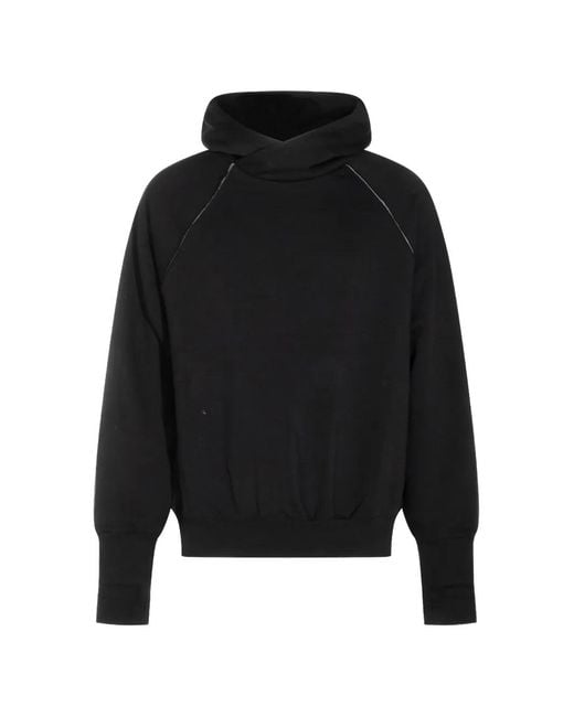 Thom Krom Black Raglan-Sleeve Hoodie for men