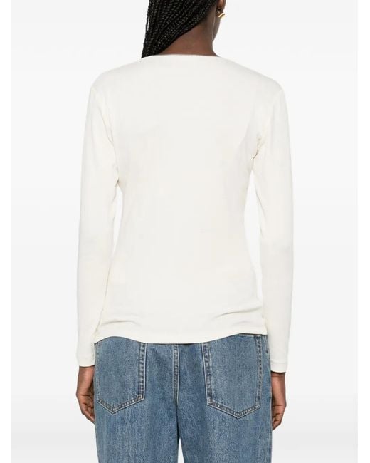 Fabiana Filippi White V-Neck Jersey