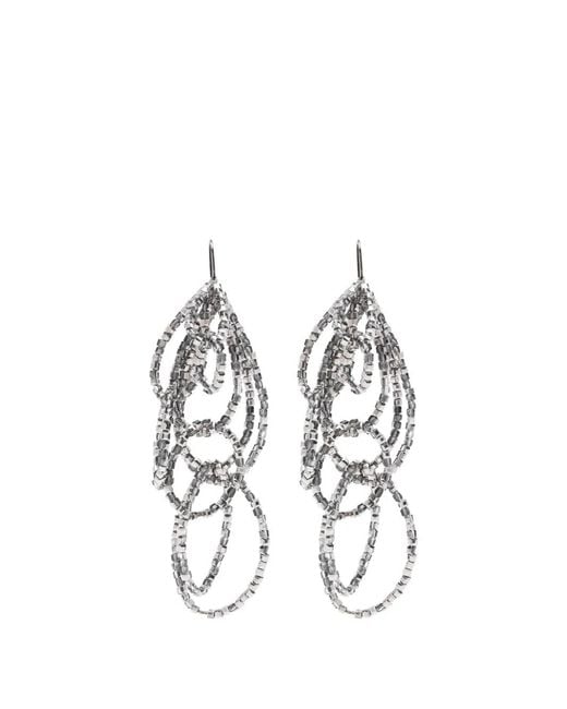 Pendientes Con Cuentas Panicale de color White