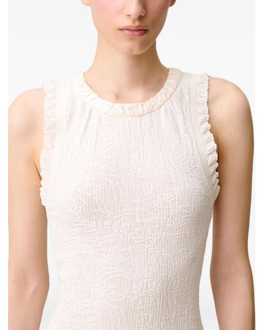 Robe Mi-Longue À Volants Claudie Pierlot en coloris White