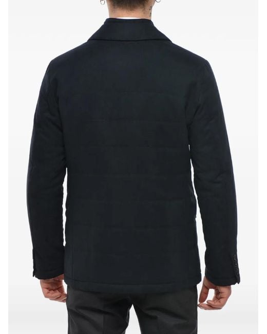 Corneliani Blue Quilted Jacket for men