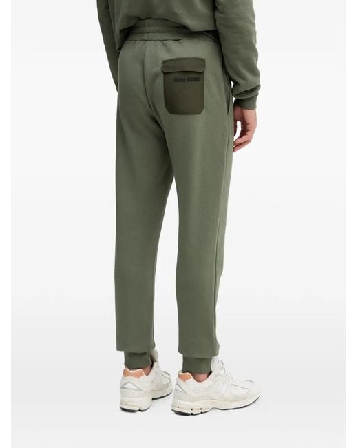 Colmar Green Patch-Pocket Track Pants for men