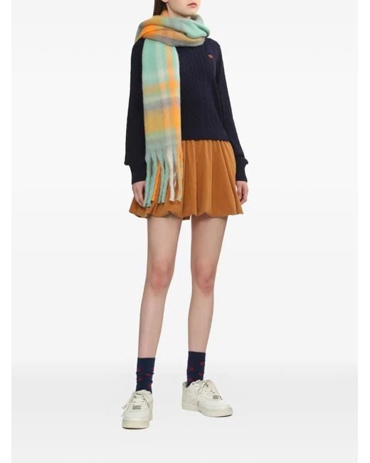 A Bathing Ape Blue Cable-Knit Patch Sweater