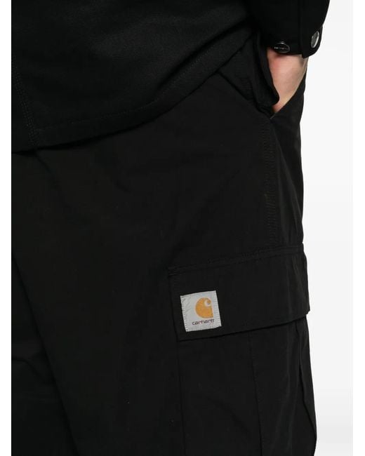 Carhartt Black Logo-Patch Cargo Pants for men