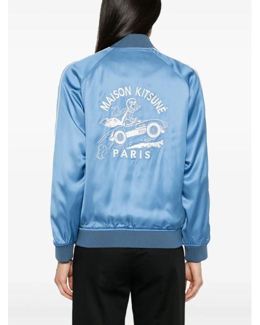 Maison Kitsuné Blue Teddy Bomber Jacket