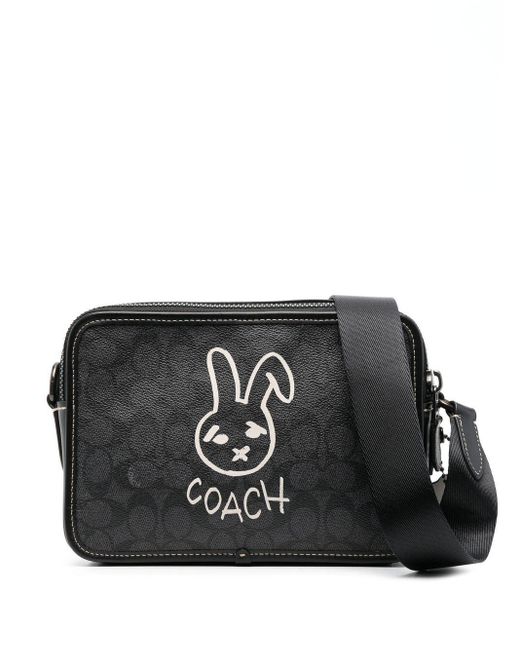 COACH Charter 24 Leather Crossbody Bag In Black For Men Lyst