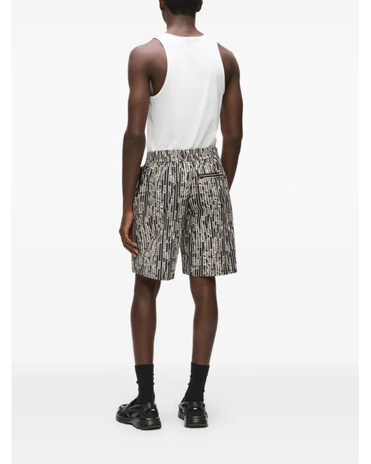 Karl Lagerfeld Gray All-Over Print Shorts for men