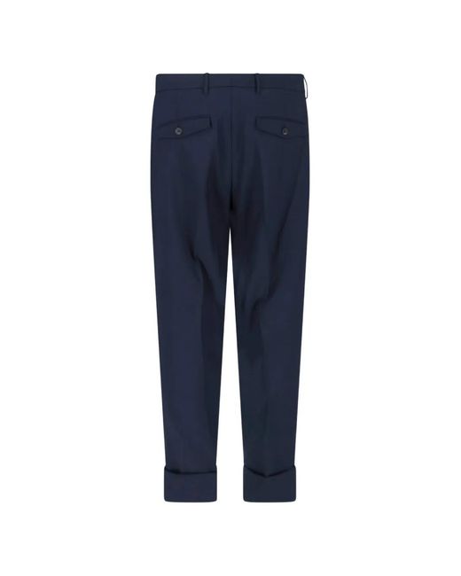 Cruna Blue Pleated Trousers for men