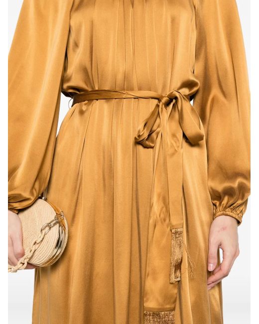 Zimmermann Orange Hypnotic Twist Sheath Midi Dress