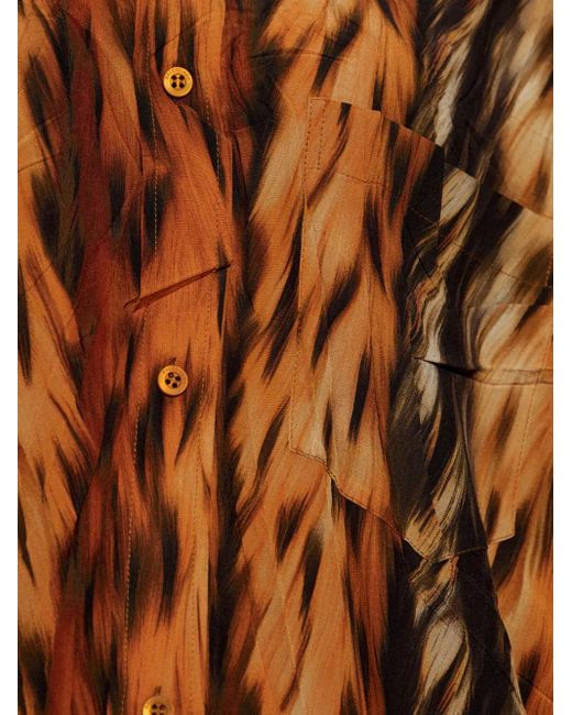 Balenciaga Brown Printed Shirt