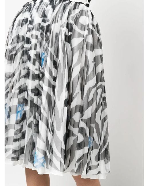 Off-White c/o Virgil Abloh White Zebra-Print Midi Skirt