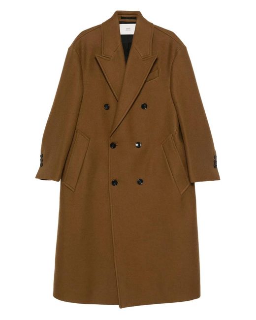 Abrigo Con Doble Botonadura AMI de hombre de color Brown