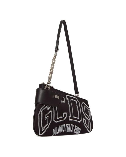 Gcds Black Comma Notte Shoulder Bag
