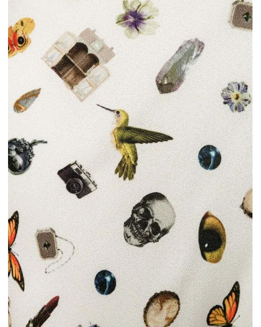McQueen Multicolor Obsession Print Shirt Dress