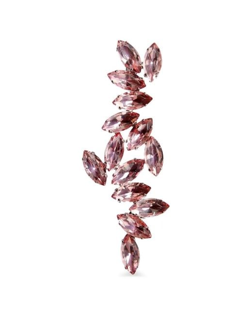 Erdem White Crystal-Embellished Brooch