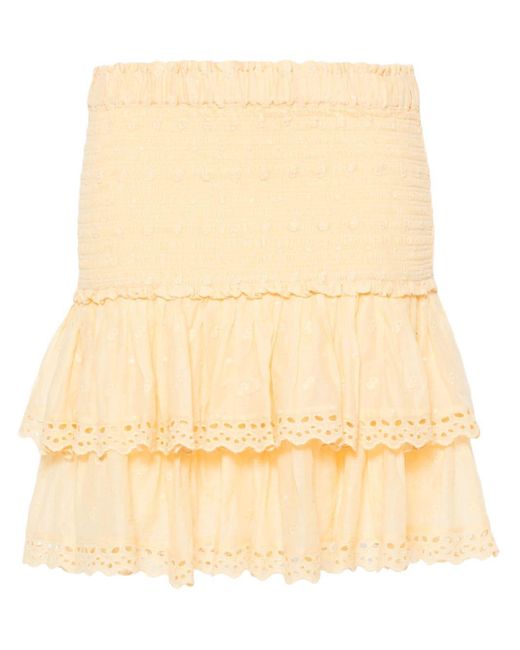 Isabel Marant Natural Tinaomi Cotton Mini Skirt