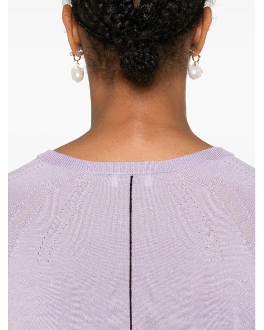 Lanvin Purple Fine Knit Sweater