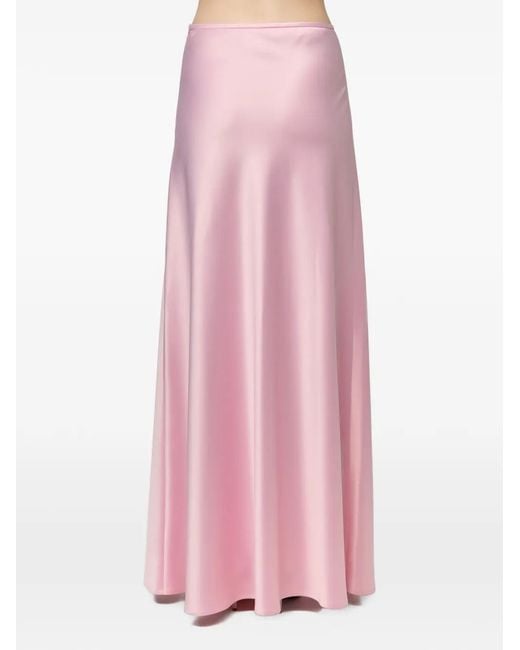 Atu Body Couture Pink Satin-Finish Maxi Skirt