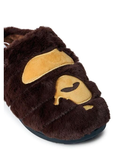 A Bathing Ape X Subu Ape Head Slippers in het Brown voor heren