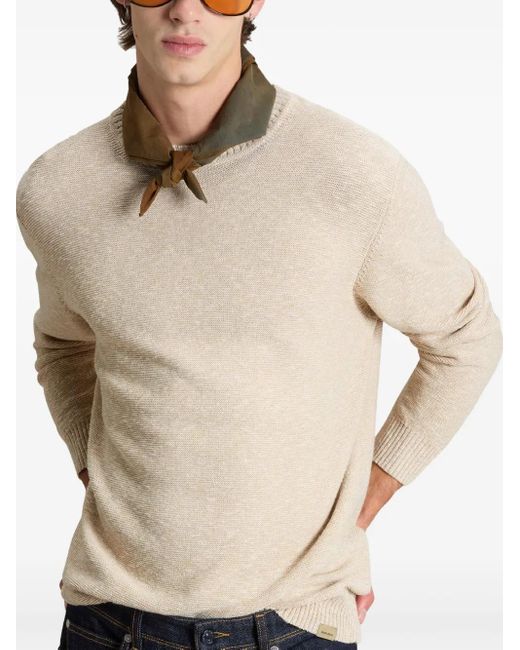 Woolrich Natural Marled Jumper for men