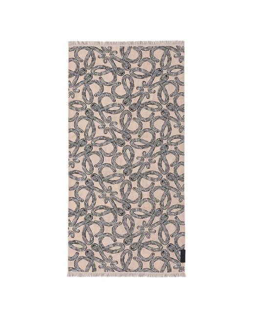 Loewe Natural Anagram Fringed Beach Towel