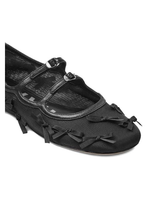 Marc Jacobs Black The Bow Mesh Kiki Ballerinas
